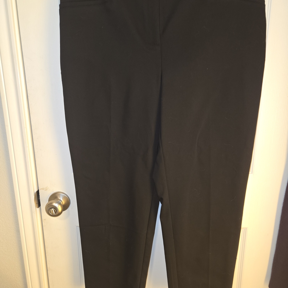 Chico's Black Straight Leg Trousers for Professional Wear
